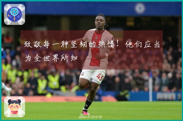 致敬每一种坚韧的热情！他们应当为全世界所知